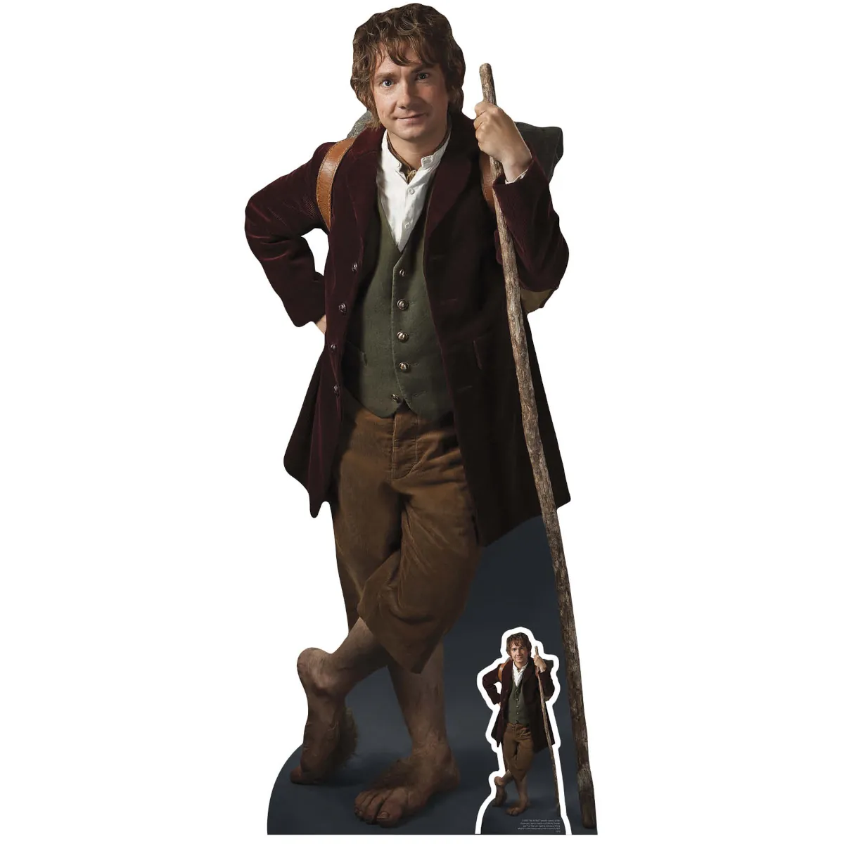 SC4138 Bilbo Baggins (The Hobbit) Official Lifesize + Mini Cardboard Cutout Standee Front