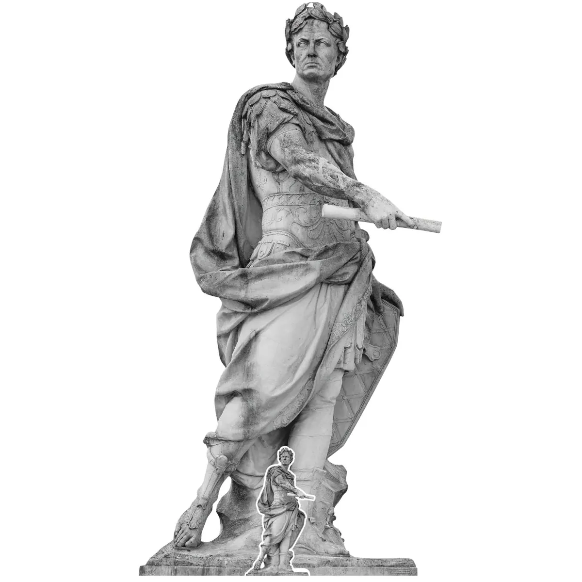 SC4147 Julius Caesar (Roman Statue) Large + Mini Cardboard Cutout Standee Front