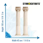 SC4150 Two Roman Pillars Large Cardboard Cutout Standee Size
