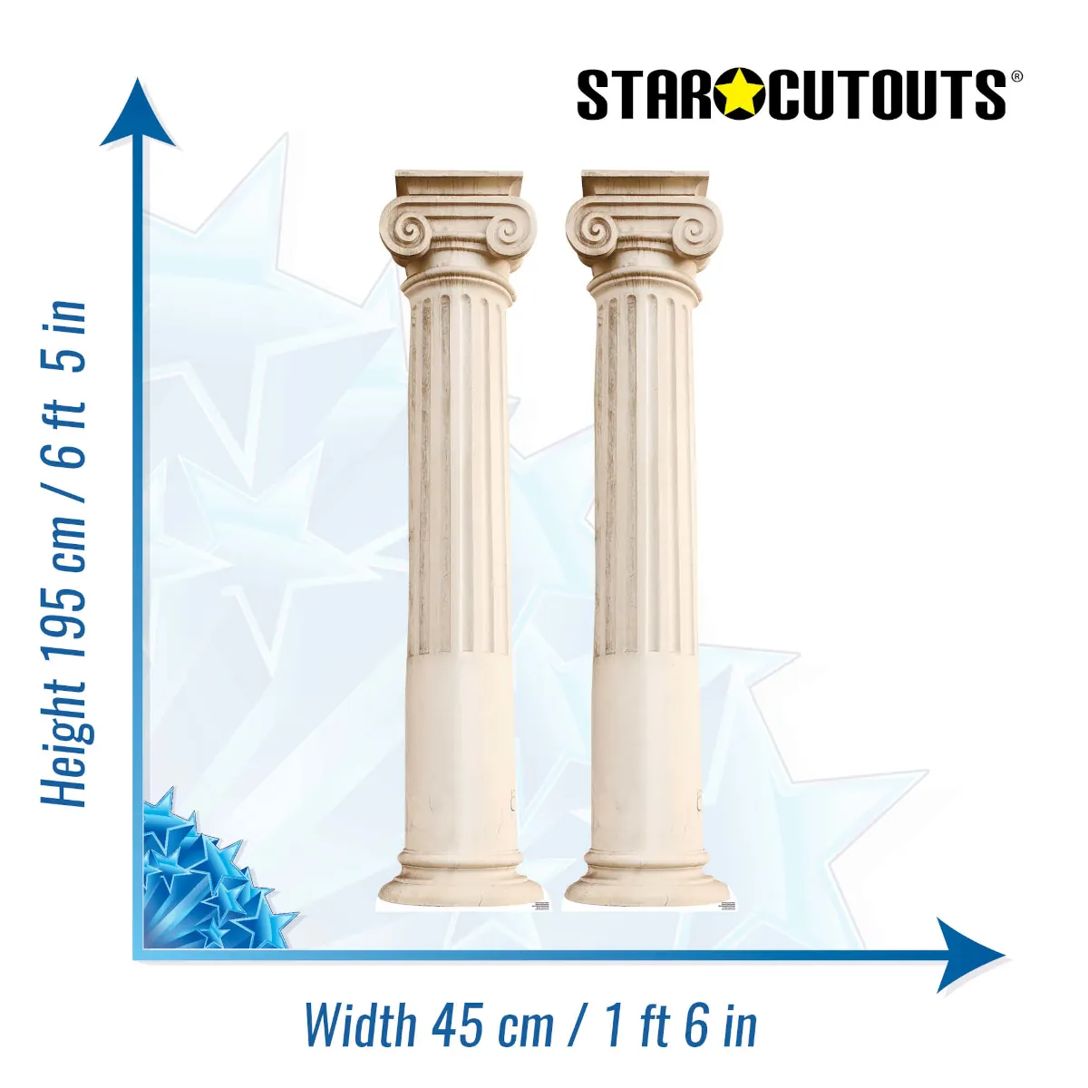 SC4150 Two Roman Pillars Large Cardboard Cutout Standee Size