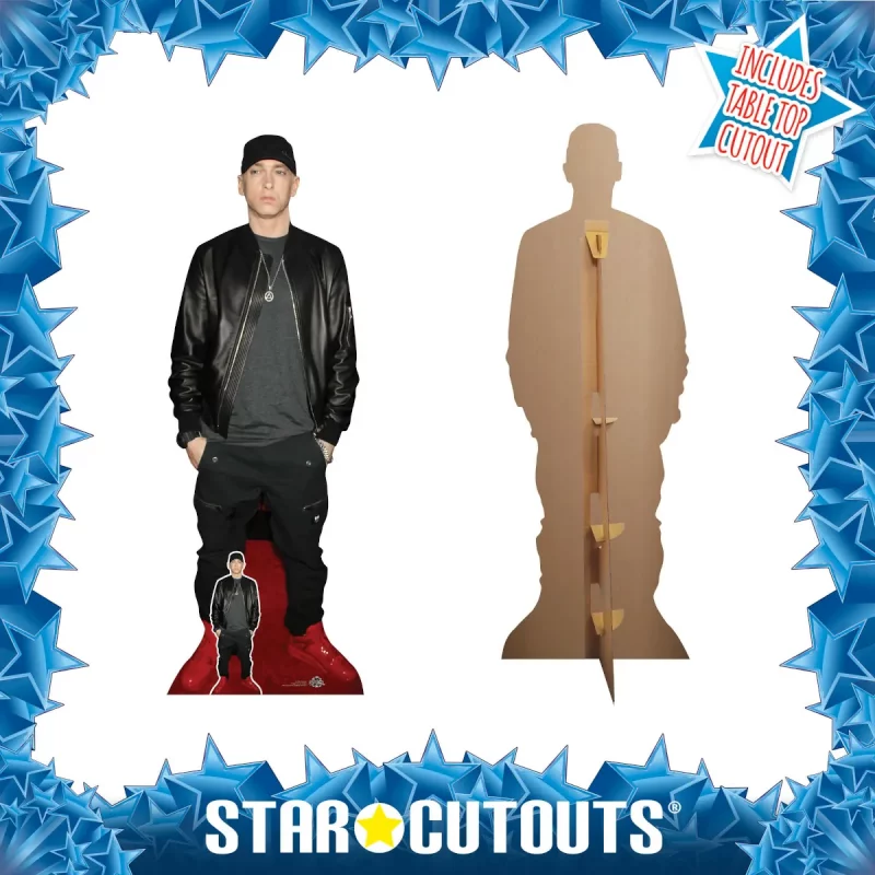 CS1035 Eminem (American Rapper) Lifesize + Mini Cardboard Cutout Standee Frame