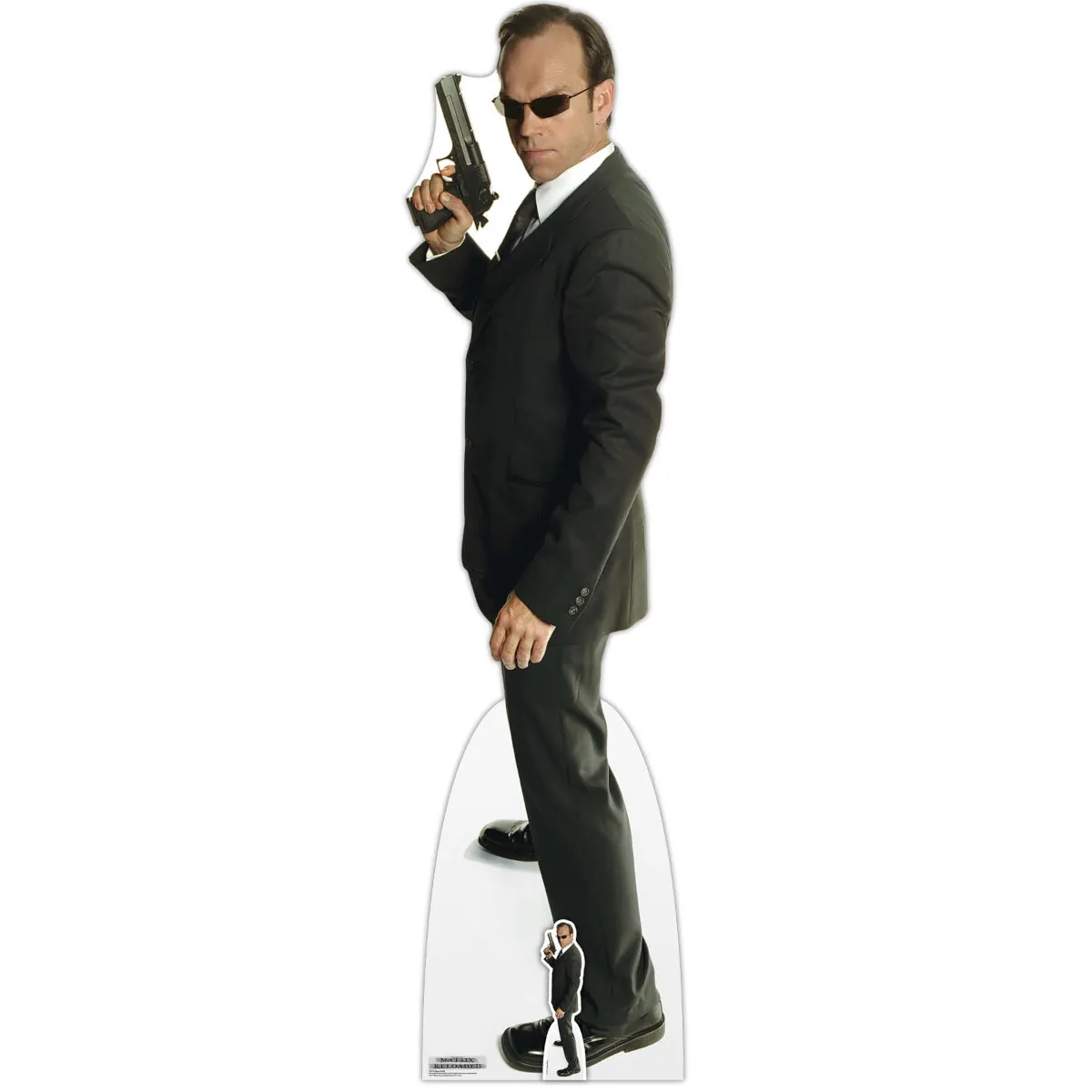 SC4116 Agent Smith 'Hugo Weaving' (The Matrix Reloaded) Lifesize + Mini Cardboard Cutout Standee Front