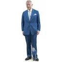 SC4118 King Charles III 'Blue Suit' (British Royal) Lifesize + Mini Cardboard Cutout Standee Front