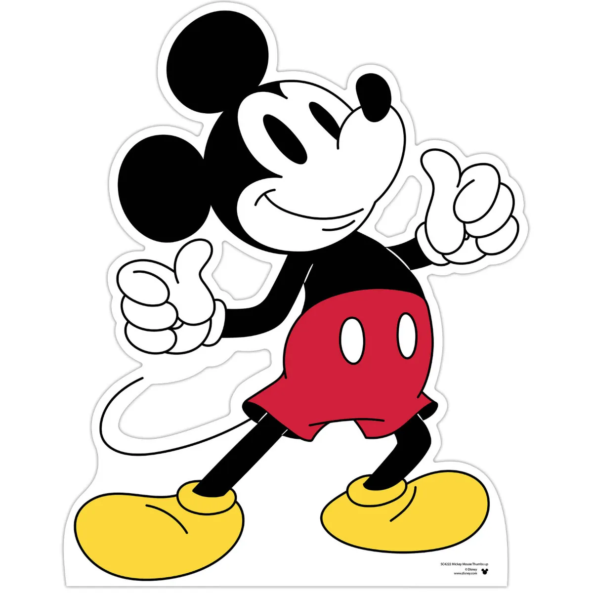 SC4222 Mickey Mouse 'Thumbs Up' (Disney) Lifesize Cardboard Cutout Standee Front
