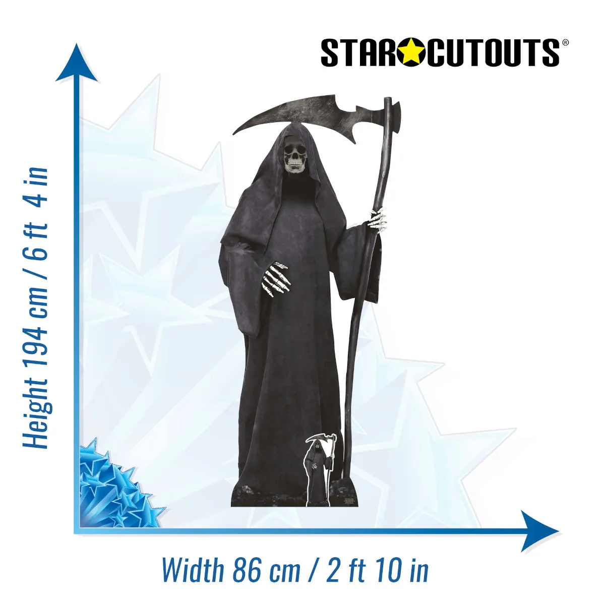 SC4120 Grim Reaper (Mythological Character) Lifesize + Mini Cardboard Cutout Standee Size