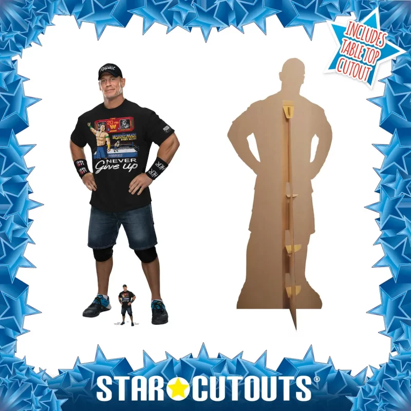 SC4158 John Cena 'Black Outfit' (WWE) Official Lifesize + Mini Cardboard Cutout Standee Frame