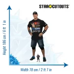 SC4158 John Cena 'Black Outfit' (WWE) Official Lifesize + Mini Cardboard Cutout Standee Size
