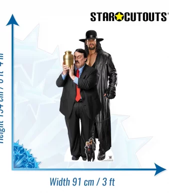 SC4161 The Undertaker & Paul Bearer (WWE) Official Lifesize + Mini Cardboard Cutout Standee Size