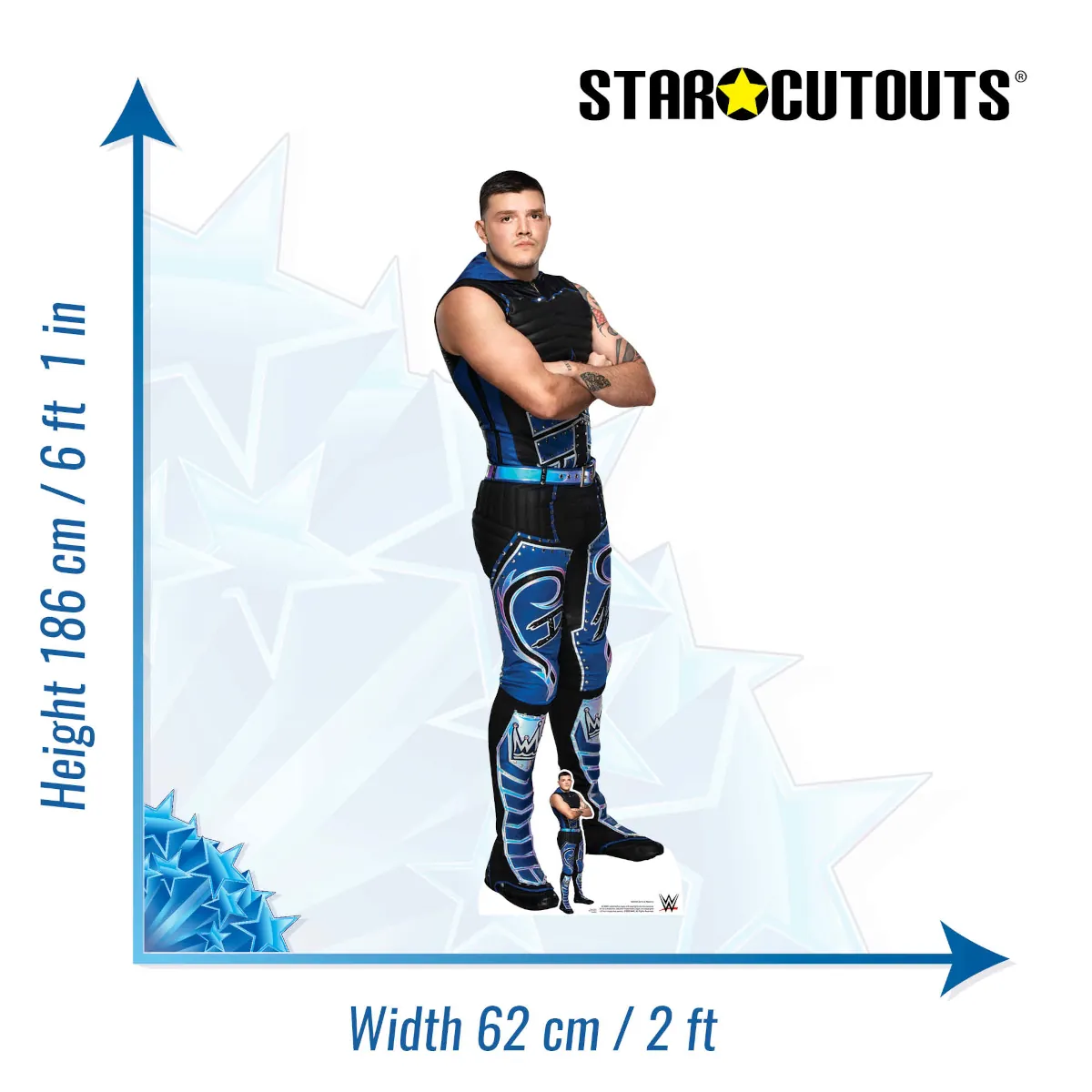 SC4163 Dominik Mysterio (WWE) Official Lifesize + Mini Cardboard Cutout Standee Size