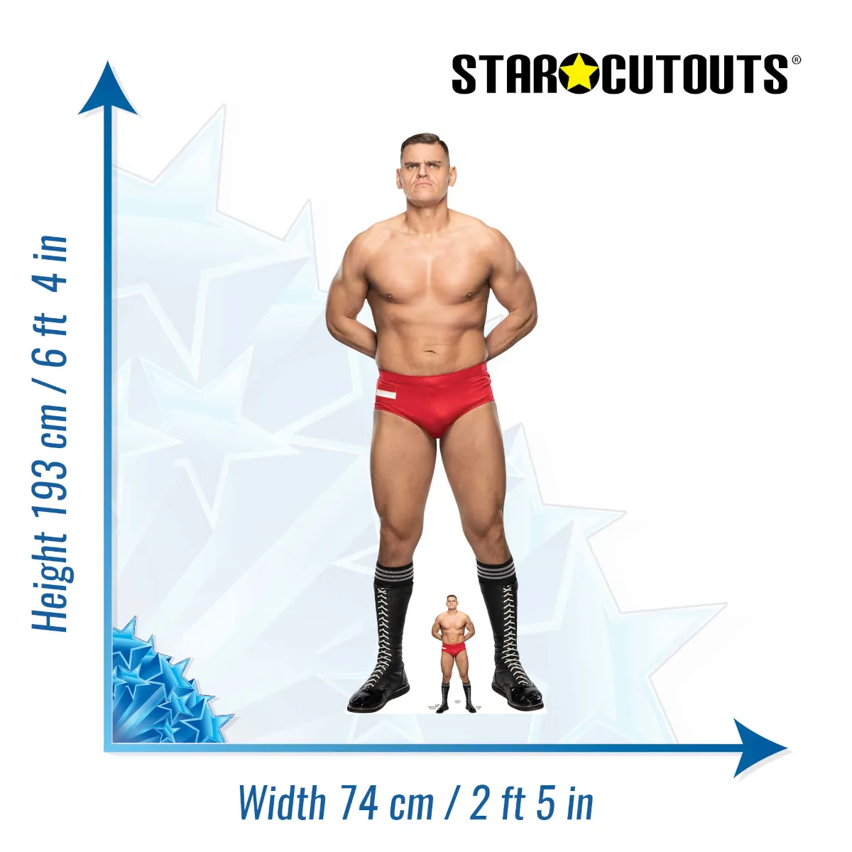 SC4165 Gunther (WWE) Official Lifesize + Mini Cardboard Cutout Standee Size