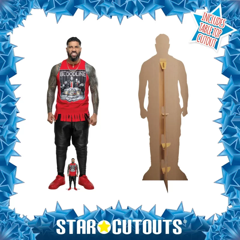 SC4168 Jey Uso (WWE) Official Lifesize + Mini Cardboard Cutout Standee Frame