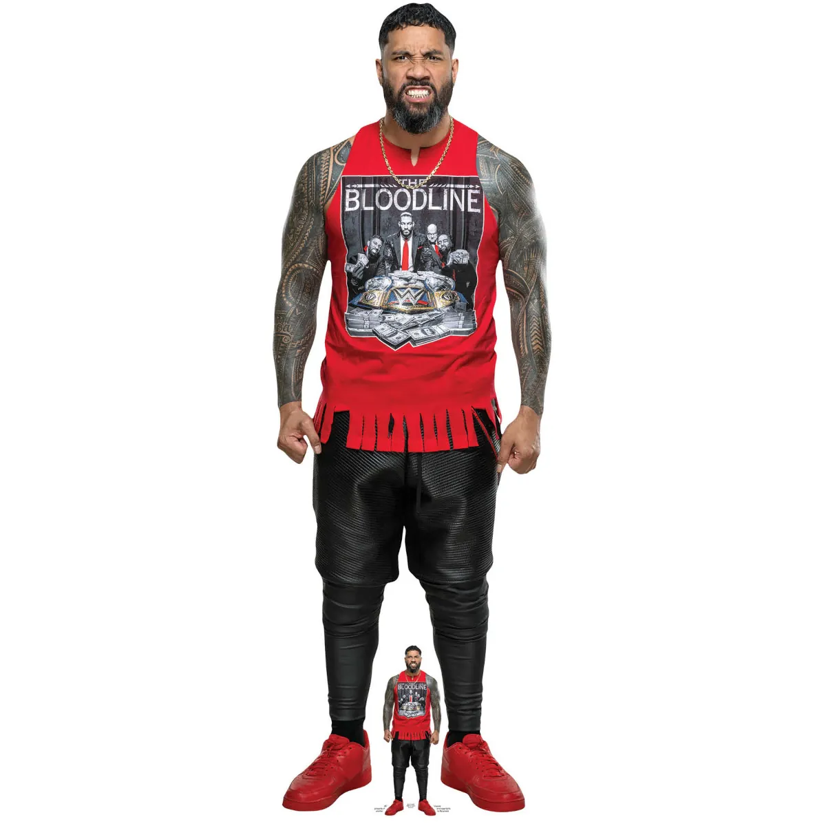 SC4168 Jey Uso (WWE) Official Lifesize + Mini Cardboard Cutout Standee Front