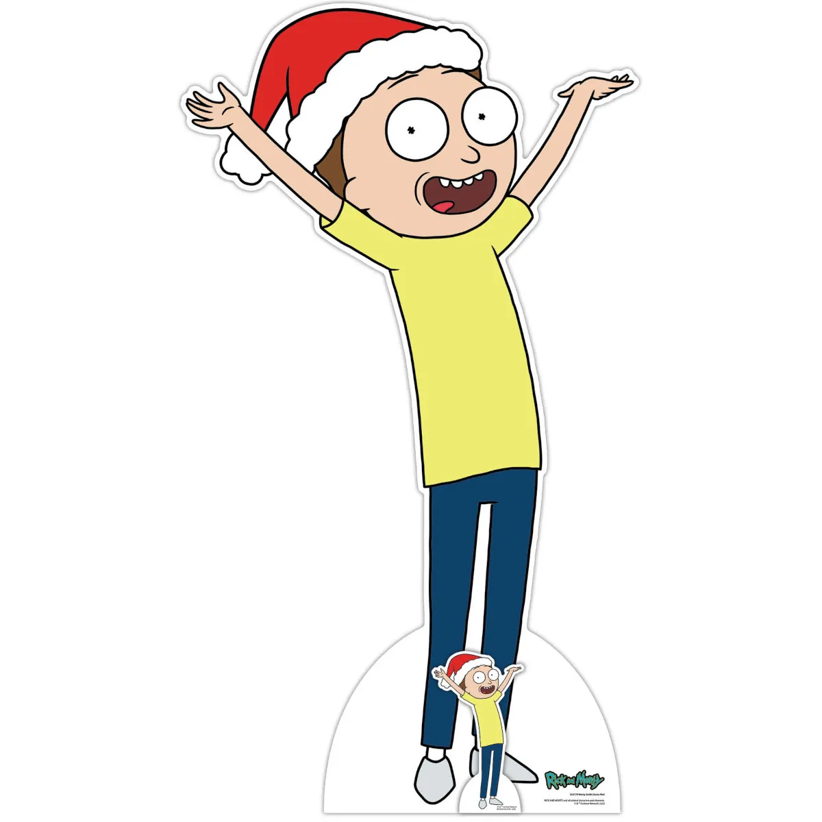 SC4179 Morty Smith 'Happy Christmas' (Rick And Morty) Official Lifesize + Mini Cardboard Cutout Standee Front