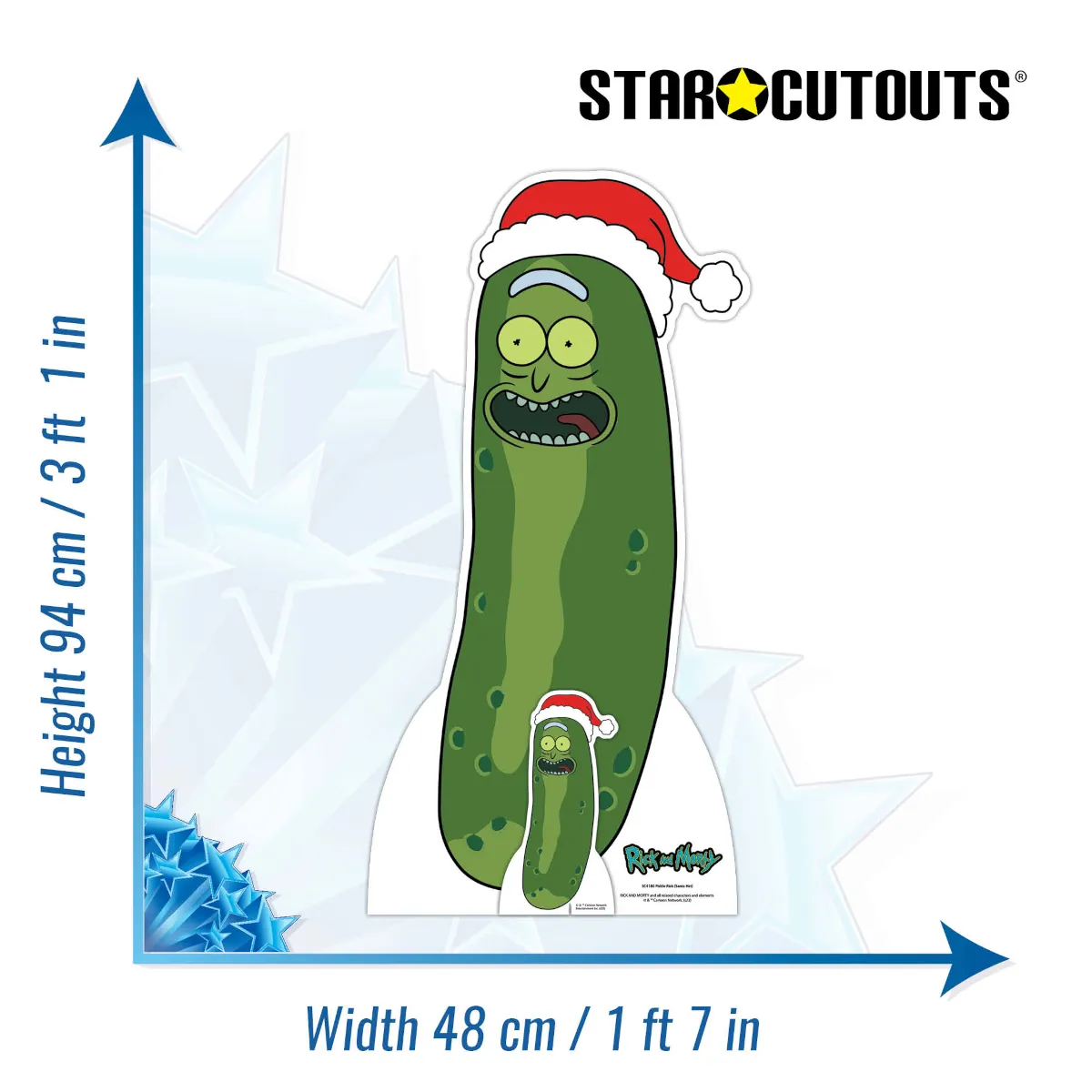 SC4180 Christmas Pickle (Rick And Morty) Official Small + Mini Cardboard Cutout Standee Size