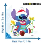 SC4183 Stitch Christmas (Disney Lilo & Stitch) Official Small + Mini Cardboard Cutout Standee Size
