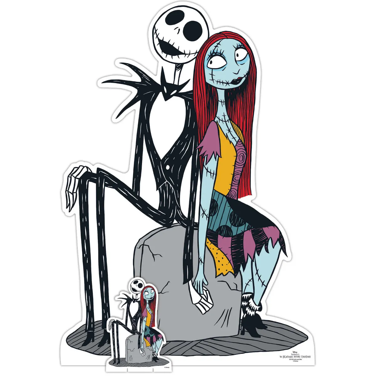 SC4184 Jack & Sally (The Nightmare Before Christmas) Official Lifesize + Mini Cardboard Cutout Standee Front