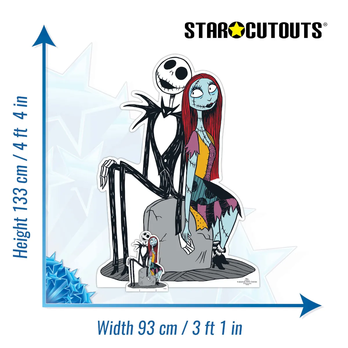 SC4184 Jack & Sally (The Nightmare Before Christmas) Official Lifesize + Mini Cardboard Cutout Standee Size