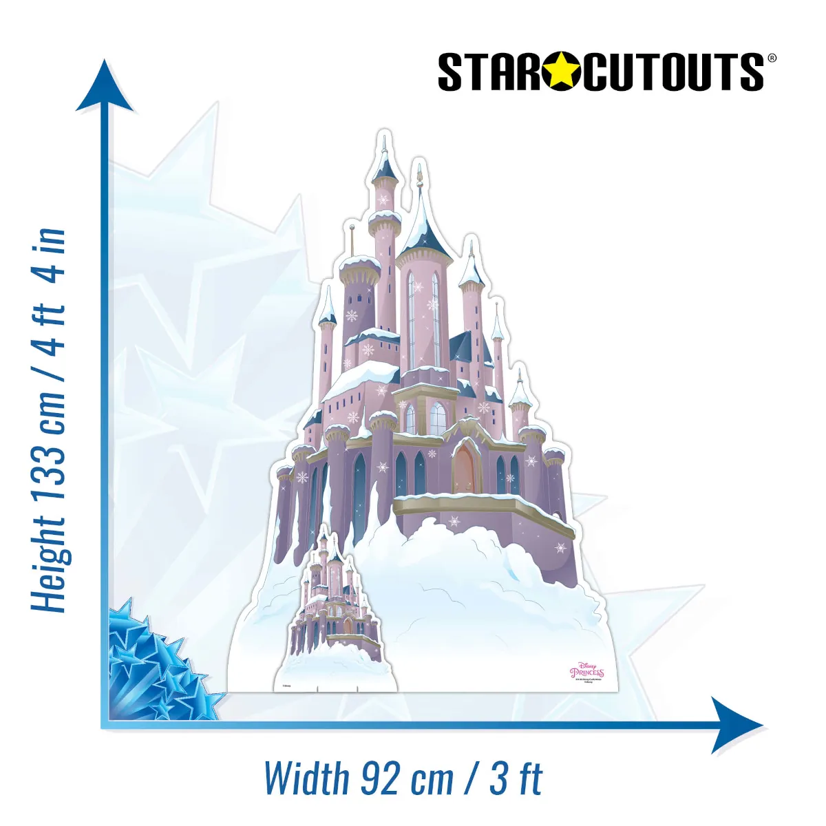 SC4185 Disney Princess 'Christmas Winter Castle' Official Large + Mini Cardboard Cutout Standee Size