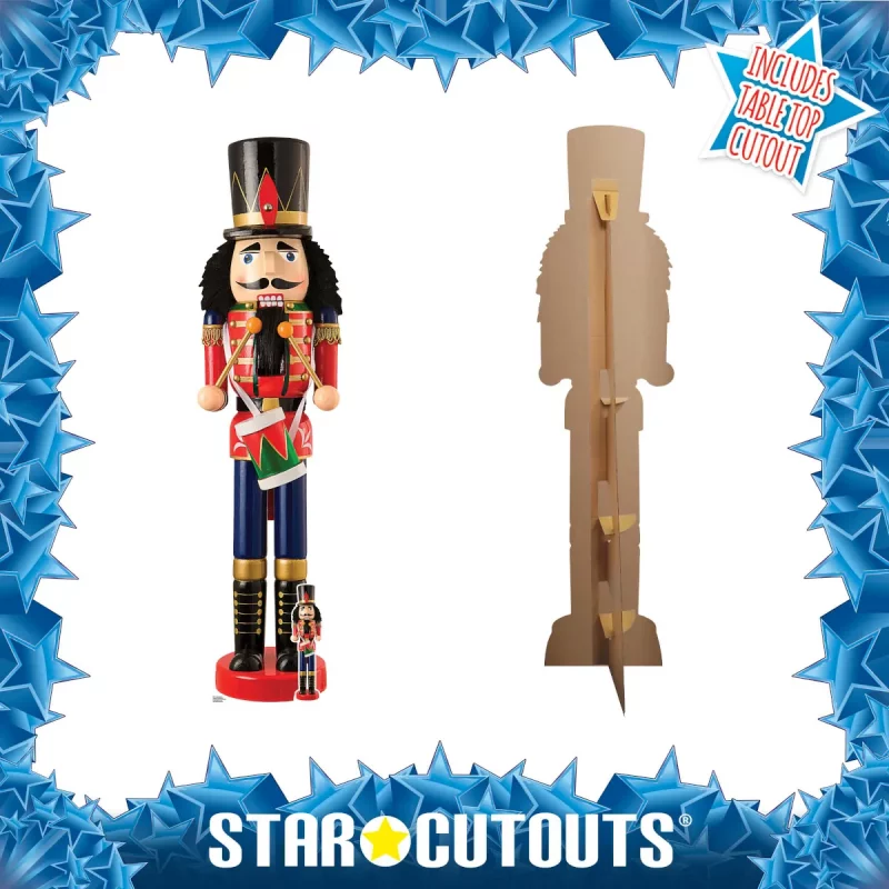 SC4197 Christmas Nutcracker Toy Doll Lifesize + Mini Cardboard Cutout Standee Frame