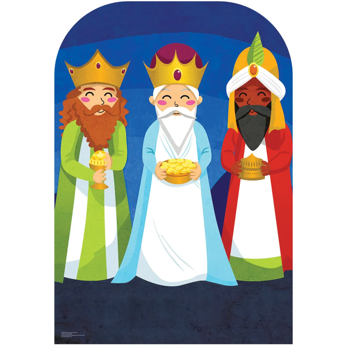 SC4230 Three Kings Christmas Child Size Stand-In Cardboard Cutout Standee Front