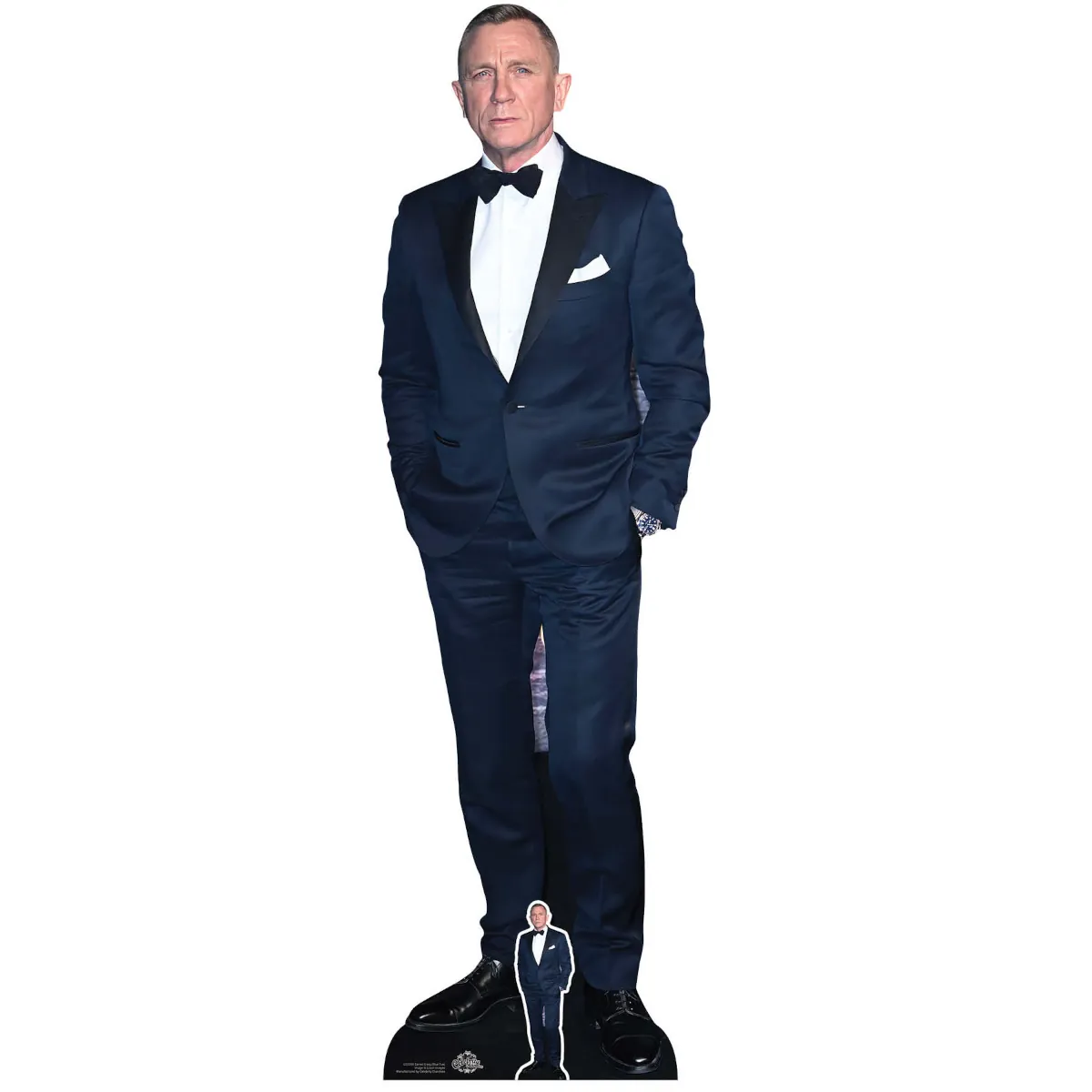 CS1050 Daniel Craig 'Black Suit' (English Actor) Lifesize + Mini Cardboard Cutout Standee Front