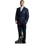 CS1051 Henry Cavill 'Black Suit' (British Actor) Lifesize + Mini Cardboard Cutout Standee Front