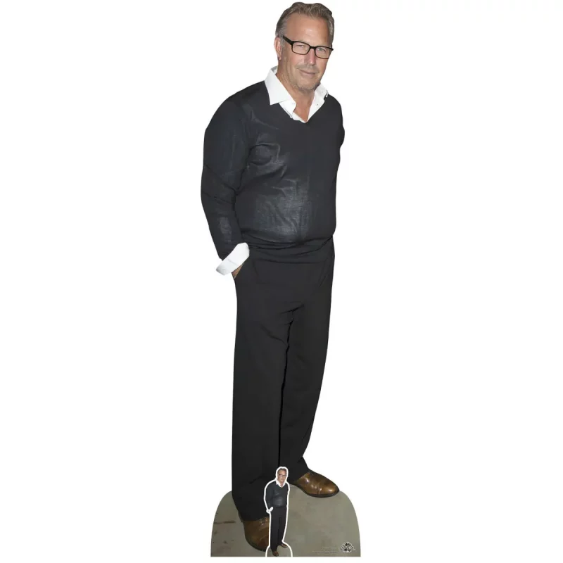 CS1052 Kevin Costner (American Actor) Lifesize + Mini Cardboard Cutout Standee Front