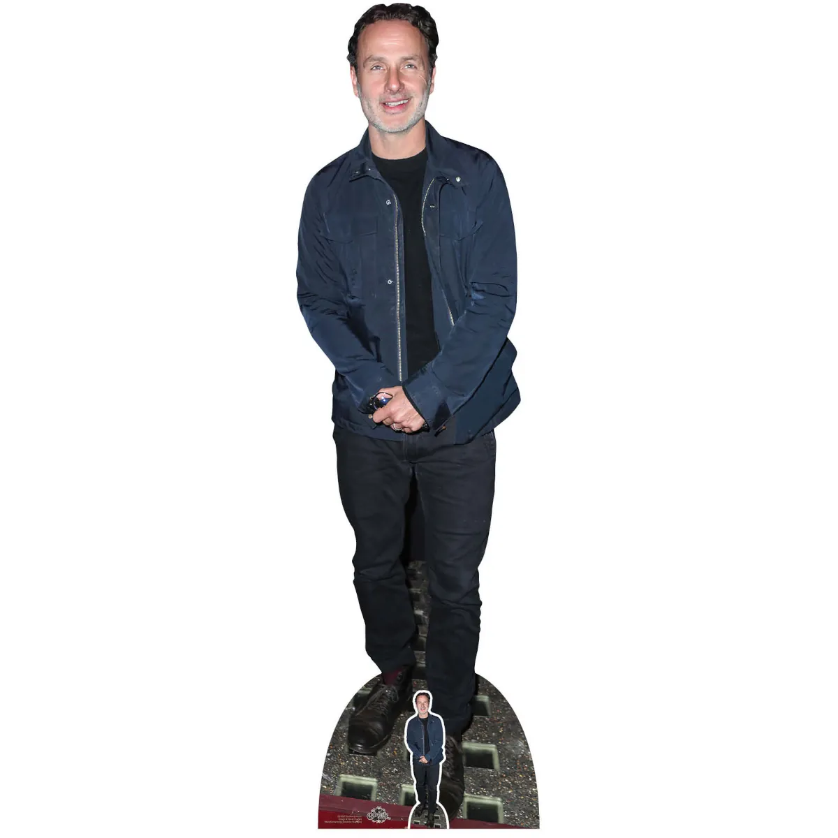 CS1057 Andrew Lincoln 'Blue Jacket' (English Actor) Lifesize + Mini Cardboard Cutout Standee Front
