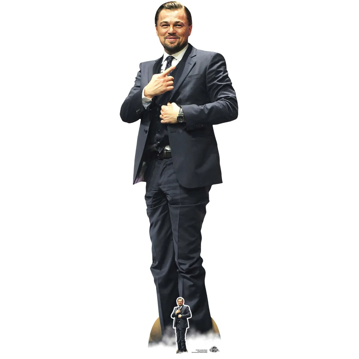 CS1063 Leonardo DiCaprio 'Boss' (American Actor) Lifesize + Mini Cardboard Cutout Standee Front