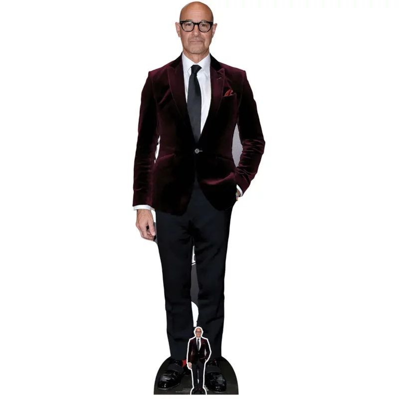CS1068 Stanley Tucci 'Velvet Jacket' (American Actor) Lifesize + Mini Cardboard Cutout Standee Front