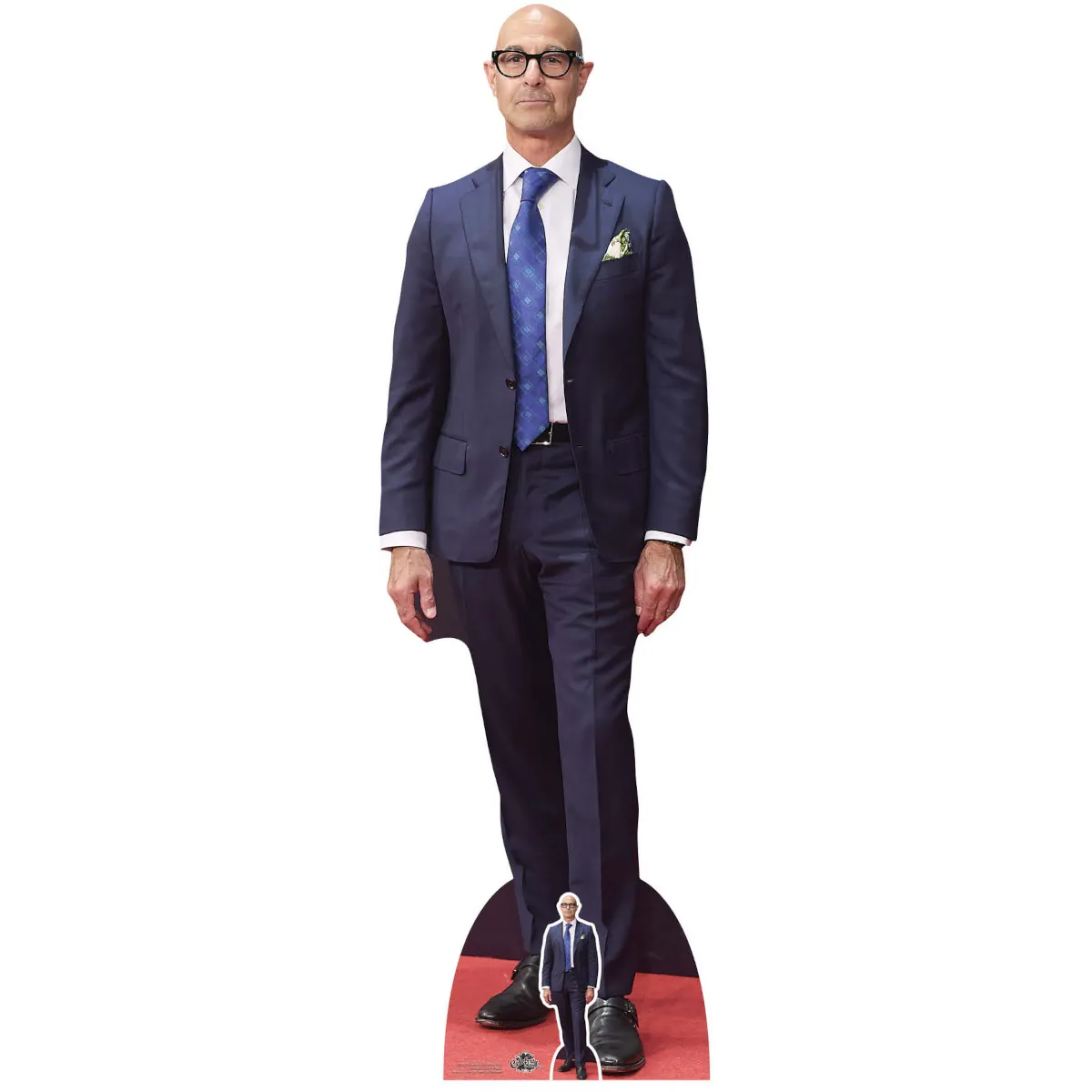 CS1078 Stanley Tucci 'Blue Suit' (American Actor) Lifesize + Mini Cardboard Cutout Standee Front