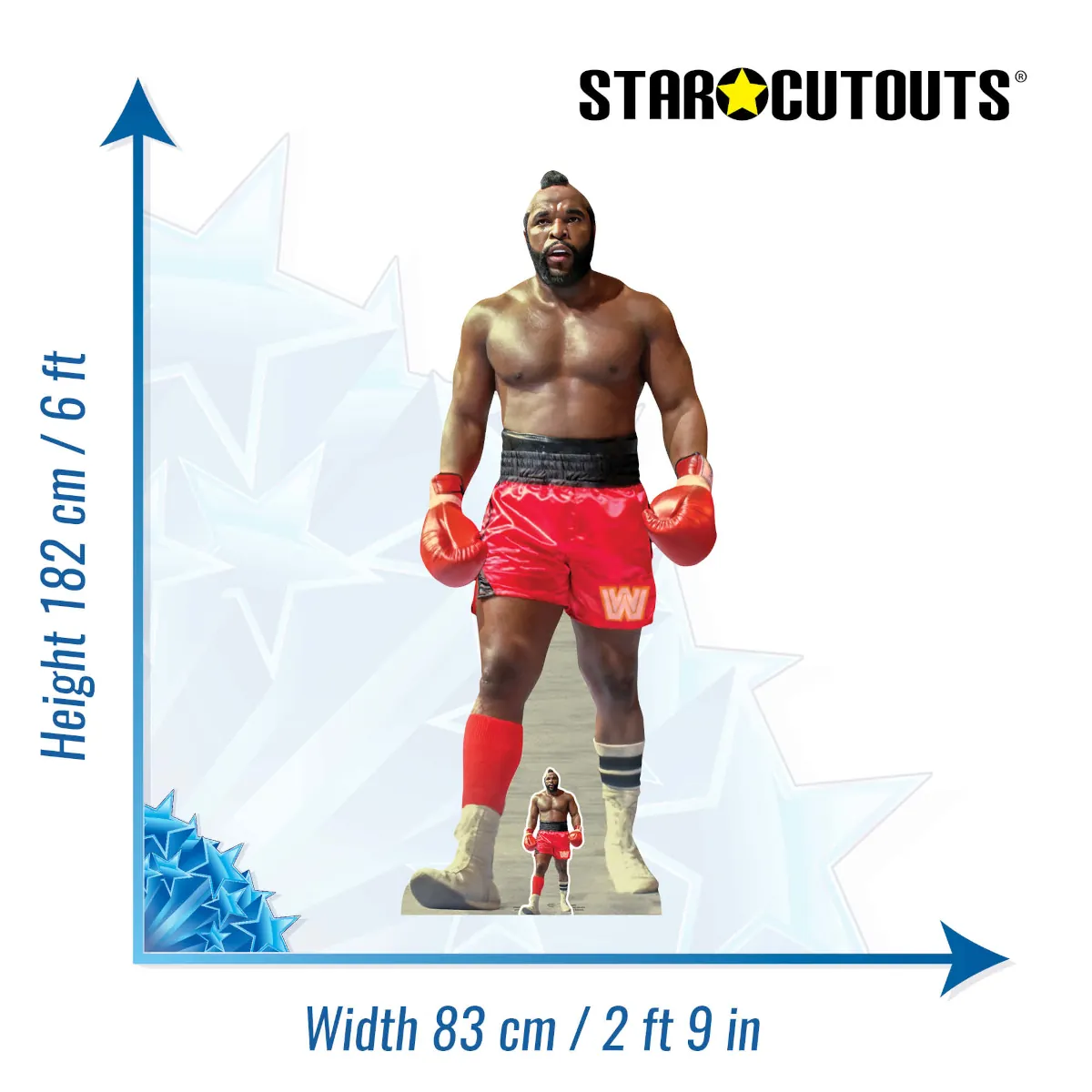 SC4187 Mr. T (American ActorWrestler) (WWE) Official Lifesize + Mini Cardboard Cutout Standee Size