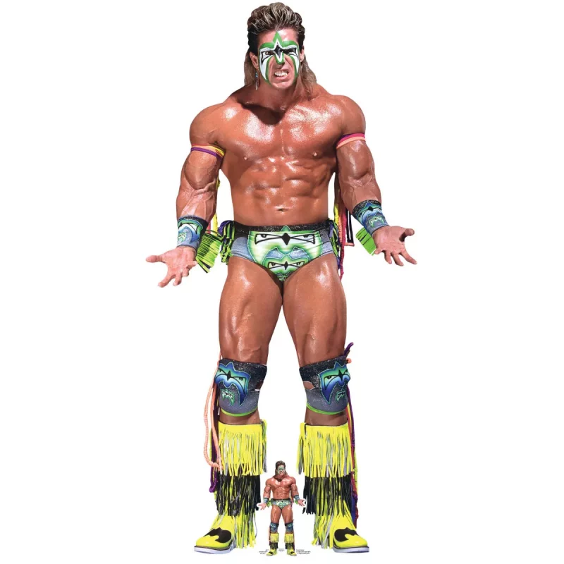 SC4190 The Ultimate Warrior (WWE) Official Lifesize + Mini Cardboard Cutout Standee Front