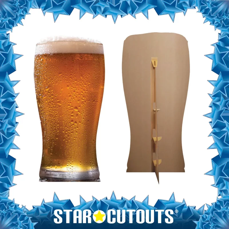 SC4209 Fresh Pint of Beer (Party Prop) Large Cardboard Cutout Standee Frame