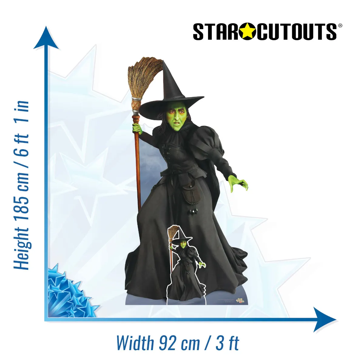 SC4225 Wicked Witch of the West (The Wizard of Oz) Lifesize + Mini Cardboard Cutout Standee Size