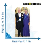 SC4336 King Charles III & Queen Camilla (British Royals) Lifesize Stand-In Cardboard Cutout Standee Size