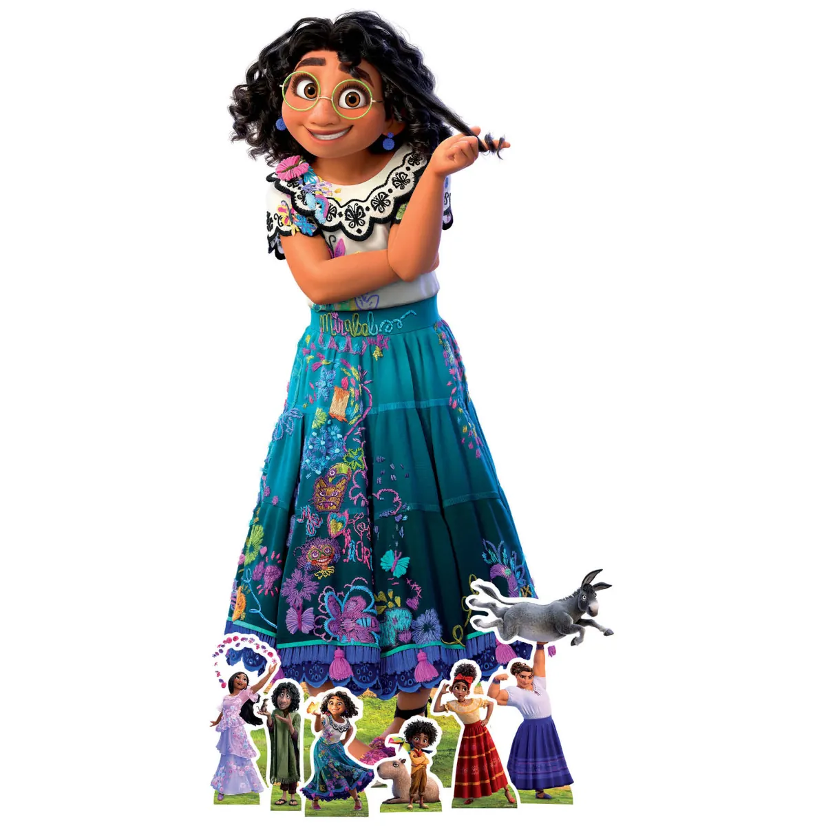 SP017 Mirabel (Disney Encanto) Official Lifesize + 6 Mini Party Pack Cardboard Cutout Standee Front