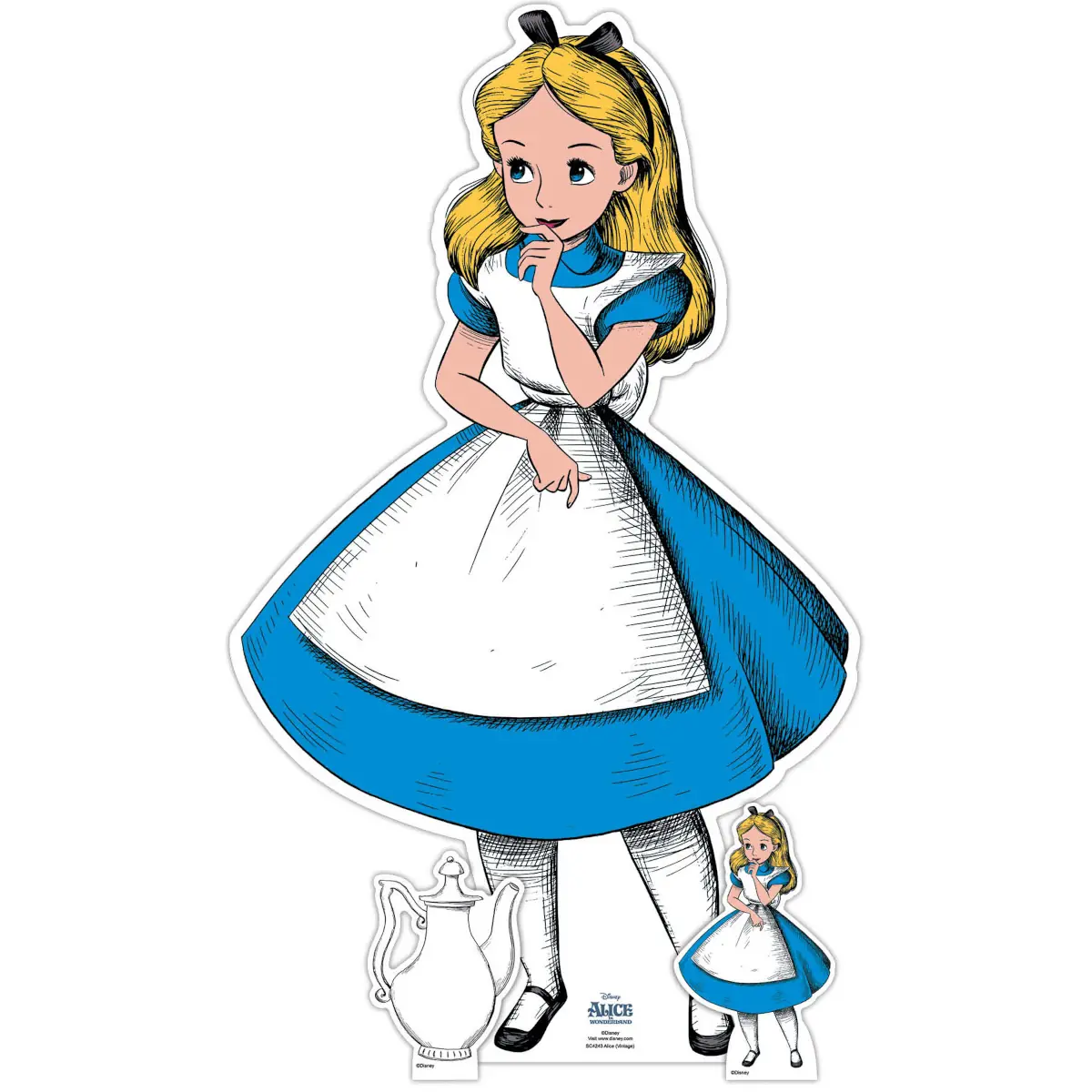 Alice Disney Alice in Wonderland Official Small + Minis Cardboard Cutout Front