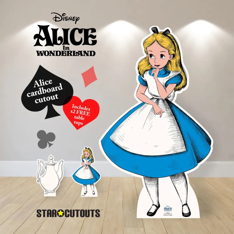 Alice Disney Alice in Wonderland Official Small + Minis Cardboard Cutout Room