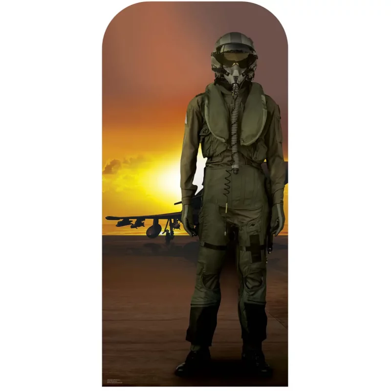 Fighter Pilot Lifesize Stand-In Cardboard Cutout Standee Front