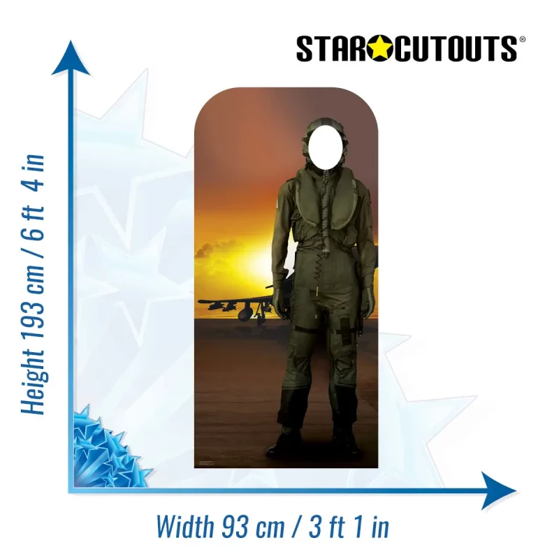 Fighter Pilot Lifesize Stand-In Cardboard Cutout Standee Size