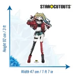Harley Quinn Anime Style DC Comics Official Mini Cardboard Cutout Size