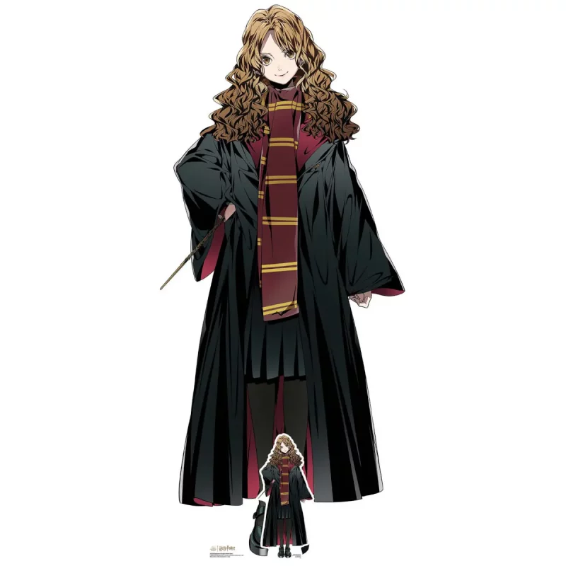 Hermione Granger Anime Style Harry Potter Official Lifesize + Mini Cardboard Cutout Front