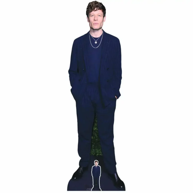 James Norton Blue Suit English Actor Lifesize + Mini Cardboard Cutout Standee Front