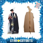 King Charles III Garter British Royal Lifesize + Mini Cardboard Cutout Frame