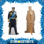 King Charles III Marching Uniform British Royal Mini Cardboard Cutout Frame