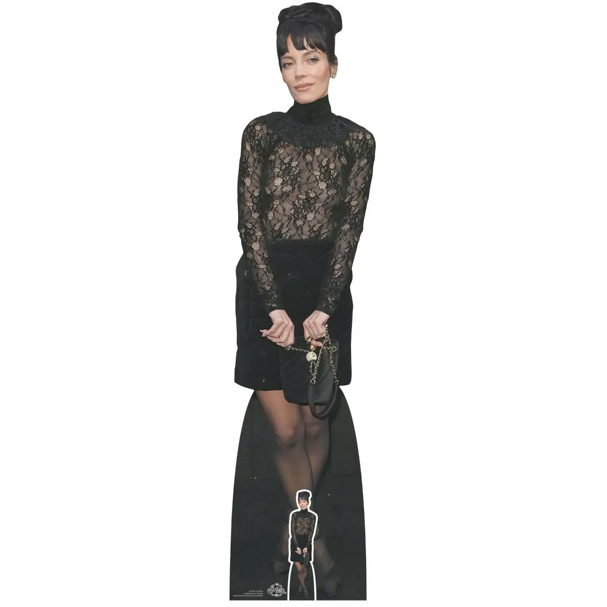 Lily Allen Black Outfit English Singer Songwriter Lifesize + Mini Cardboard Cutout Front