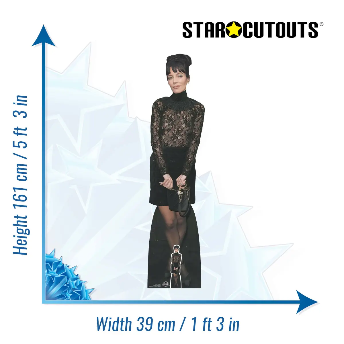 Lily Allen Black Outfit English Singer Songwriter Lifesize + Mini Cardboard Cutout Size