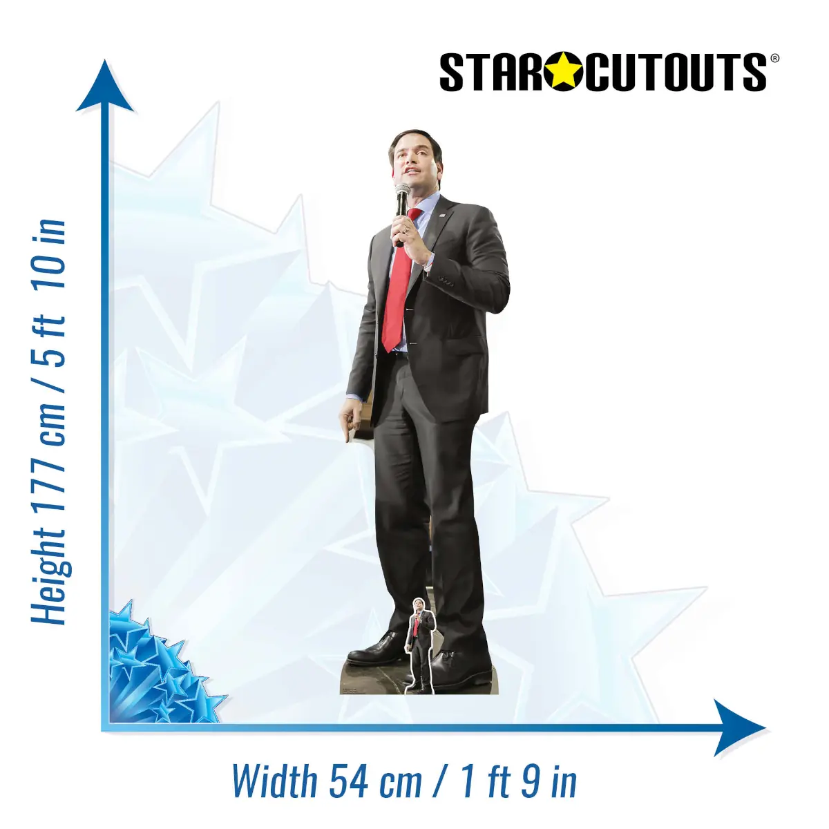 Marco Rubio American Politician Lifesize + Mini Cardboard Cutout Size