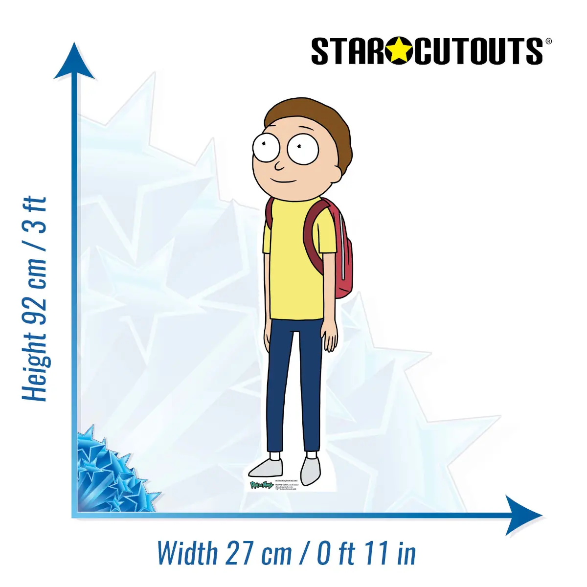 Morty Smith Rick And Morty Official Mini Cardboard Cutout Size